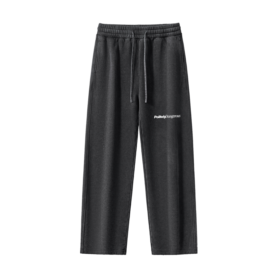 Frayed Enzyme Washed Fleece Sweatpants